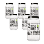 SET of 6 x coconut oil virgin bio 1 l - Diet-Food