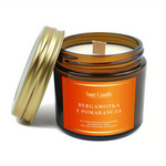 Scented soy candle with a wooden wick, bergamot and orange 120 ml – Your Candle