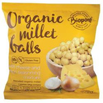 Biopont Organic Gluten-Free Millet Puffs, Cheese & Onion, 75 g