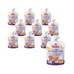 KIT 10 x Blueberry bear mousse in tube (yogurt - blueberries - apple - banana) without added sugars from 8 months bio 85 g - Holle