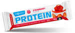 Strawberry flavored protein bar with white coating, gluten-free, 50 g – Maxsport