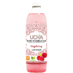 Raspberry flavored kombucha low sugars fair for life bio 350 ml - Ucha