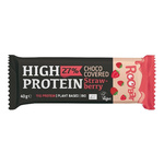 Pink-coated strawberry protein bar bio 40 g - ROOBAR