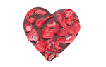 Heart-shaped milk chocolate with strawberries, no added sugars, gluten-free, 80 g – Santini