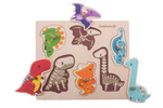 Wooden Puzzle with Handles Dinosaurs from 24 Months (29.5 x 25.5 x 1.8 cm) FSC – EverEarth