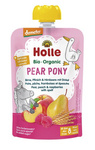 Holle Demeter Organic Pear Pony Purée Pouch (Pear, Peach, Raspberry, Spelt), No Added Sugars, from 8 Months, 100 g