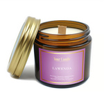 Soy scented candle with wooden wick lavender 120 ml - Your Candle