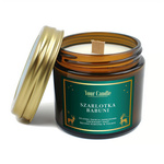 Soy scented candle with wooden wick Grandma's apple pie 120 ml - Your Candle