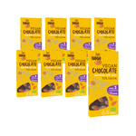 SET of 8 x Date sweetened chocolate with almonds gluten free bio 100 g - ME GUSTO (Super Fudgio)