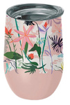 Thermal mug with lid, floral design, 420 ml – Chic-Mic