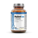 Multivit Fem with ashwagandha gluten-free dietary supplement 60 capsules - Pharmovit