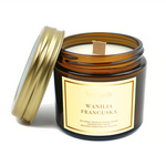 Soy scented candle with wooden wick French vanilla 120 ml - Your Candle