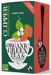 Fair Trade Organic Green Tea with Strawberry (20 x 2 g) 40 g – Clipper