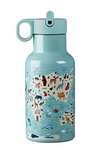 Chic-Mic Kids' Insulated Bottle, Animal Map, Dual Caps, 350 ml