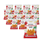 SET of 12 x Sweet bell pepper flavored gluten-free protein pyramid crisps 60 g - POPCROP