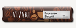 Vivani Organic Espresso Milk Chocolate Coated Bar with Milk Coffee Filling and Biscuits 40 g