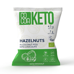 Organic Hazelnuts in Keto Chocolate with MCT Oil, No Added Sugar 70 g – Cocoa