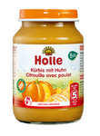 Holle Organic Pumpkin with Chicken Baby Meal, No Added Sugars, Gluten-Free, From 5 Months, 190 g Jar