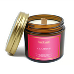 Soy scented candle with wooden wick Glamour 120 ml - Your Candle