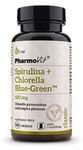 Spirulina + Chlorella Blue-Green dietary supplement (500 mg) gluten-free 180 tablets - PHARMOVIT (CLASSIC)