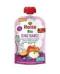 Dancing Dinosaur Fruit Puree (apple-blueberry-plum) no added sugar gluten-free Organic 100 g – Holle