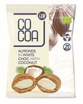 Almonds in white coconut coating Organic 70 g – Cocoa