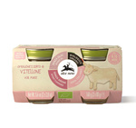 Organic Gluten-Free Veal Purée from 4 Months (2 x 80 g) 160 g – Alce Nero