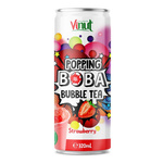 Popping Boba Bubble Tea Tea Drink with Popping Bobas and Strawberry Juice 320 ml – Vinut