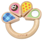 Wooden Flower Rattle for 6 Months+ (11 x 11 x 1,5 cm) FSC – Everearth