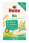 Holle Organic Whole Grain 3-Cereal Porridge, Gluten-Free, No Added Sugars, from 6 Months, 250 g