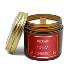 Soy scented candle with wooden wick mulled wine 120 ml - YOUR CANDLE