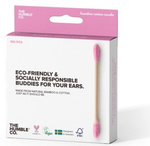 Bamboo cotton swabs pink 100 pcs – The Humble